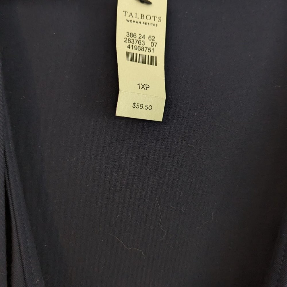 NWT Talbots Dark Blue Tank Top size 1X Petite - Picture 5 of 5
